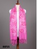 Multi-Colour Thread Flower Embroidery Pashmina Scarf W/ Tassels